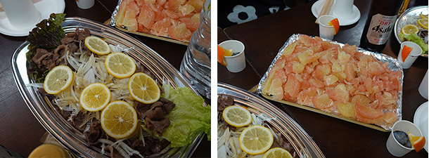 レモンステーキと江上文旦